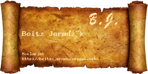 Beitz Jermák névjegykártya